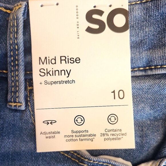 2 Pair of Girls Jeans ~ SO ~ Sz 10 ~ NWT - Picture 6 of 15